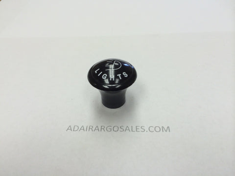 KNOB, LIGHT - BLACK ( 126-76 )